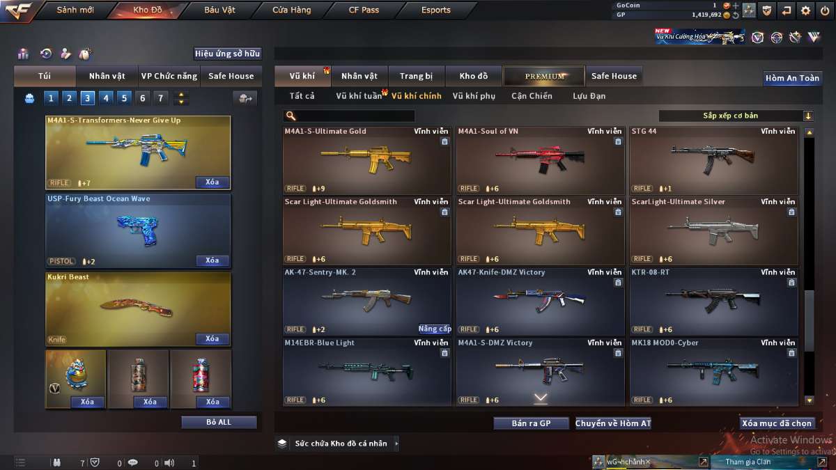 shop acc cf uy tin gia re